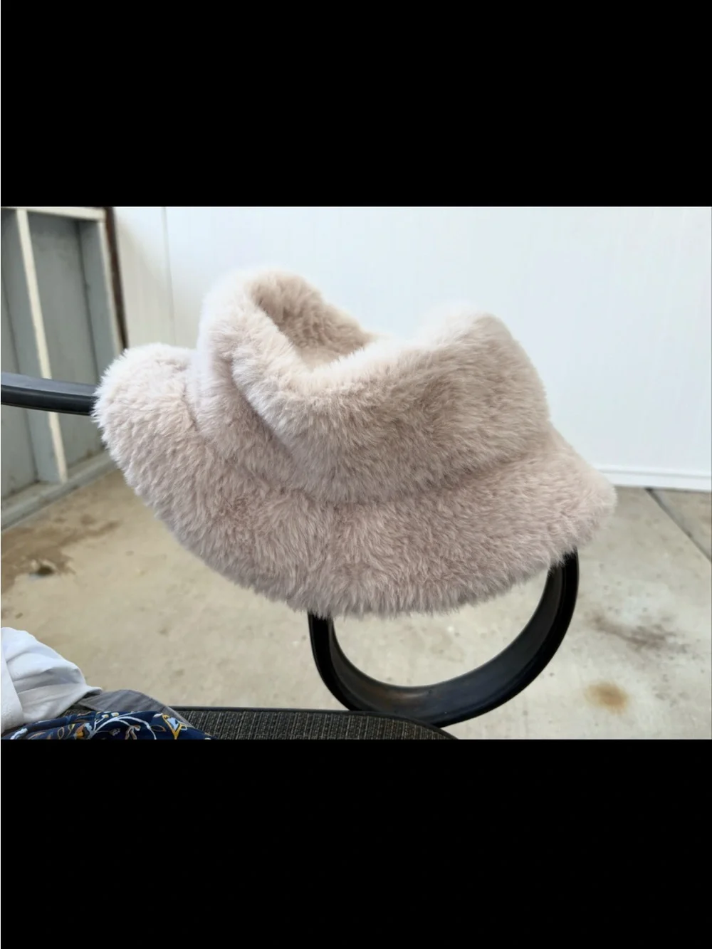 Cozy Faux Fur Bucket Hat for Kids - Beige